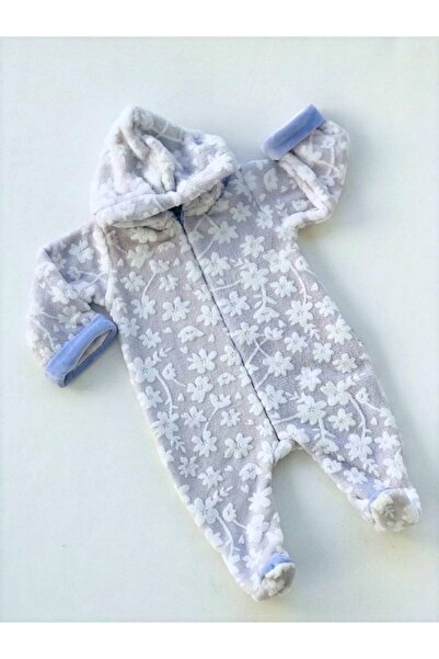 Baby Boss بذلة مخملية جاكار بغطاء رأس وسحاب من أليس فلاورز