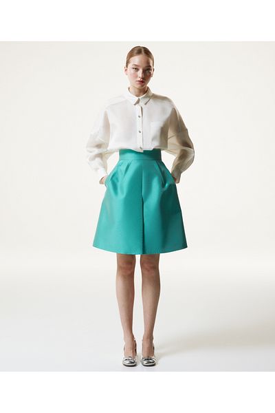 Machka Balloon Sleeve Silk Shirt