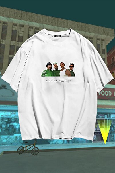 Grove Fashion تي شيرت Gta Grove Smiley للجنسين مقاس كبير