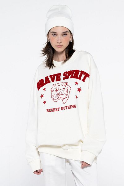 Friday Offset Γυναικείο φούτερ Troy Off White Oversize