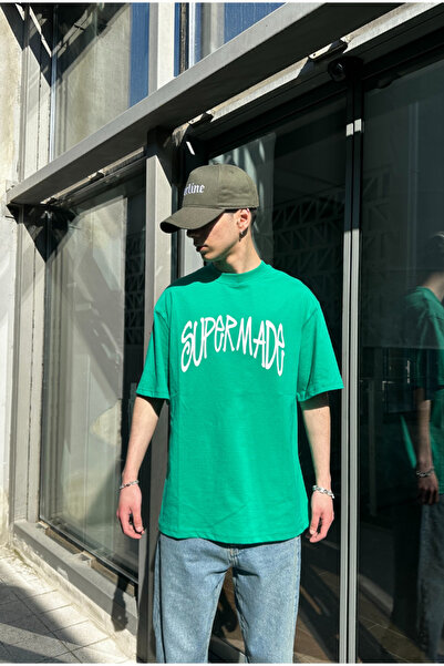 serline SUPERMADE Yeşil Oversize T-shirt