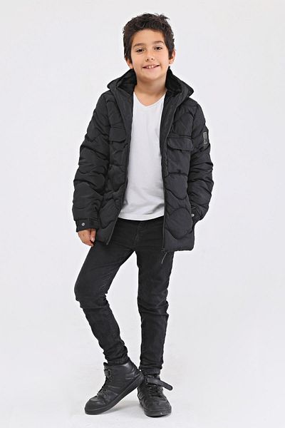 Benittokids Boy's Coat Black 51230s