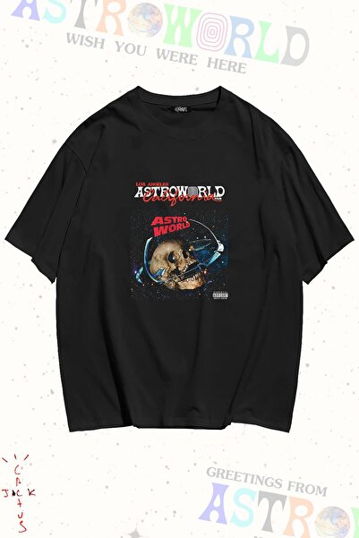 Grove Fashion تي شيرت ترافيس سكوت جمجمة للجنسين مقاس كبير