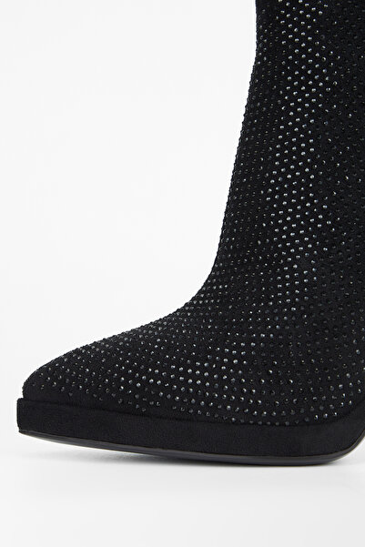 Tamer Tanca Kadın Hakiki Deri Topuklu Bot 654 135b Bn Bot Sk23/24