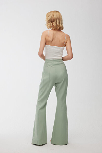 Manuka Wide Leg Flare Trousers Mint
