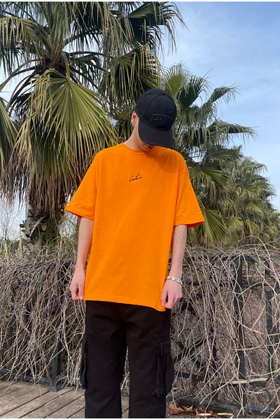 serline Smiling Face Printed Oversize T-shirt