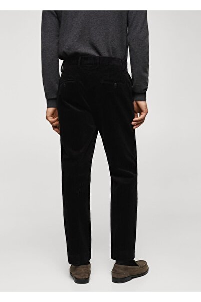 MANGO Man Dar kesim fitilli kadife pantolon