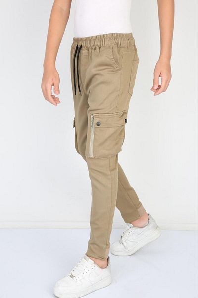 Pina Kids Boy's Cargo Trousers Canvas Lycra Pocket