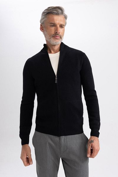 DeFacto Slim Fit Slim Fit Stand Collar Knitwear Cardigan X8904Az23Au