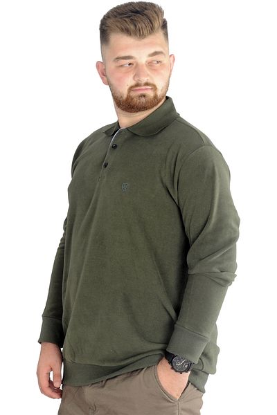 ModeXL Ανδρικό φούτερ Polo - Mode XL, Vnz Selanik 20440, Χακί
