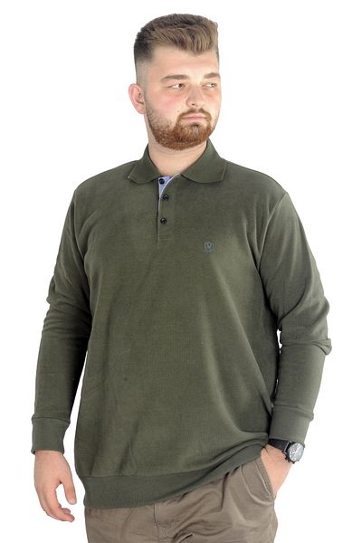 ModeXL Ανδρικό φούτερ Polo - Mode XL, Vnz Selanik 20440, Χακί