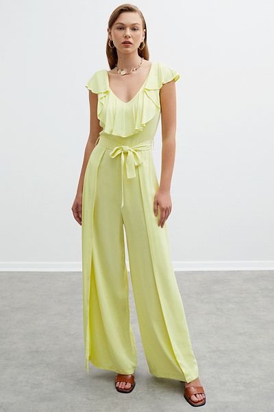 Bright yellow jumpsuit discount