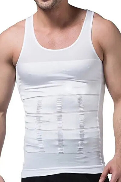 Slim'N Lift White 1 Size Slimming Corset Undershirt Men's Corset