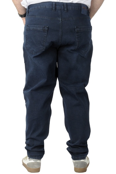 ModeXL Mode Xl Plus Size Ανδρικό τζιν παντελόνι 5 τσέπες Marwel 22921 Navy Blue
