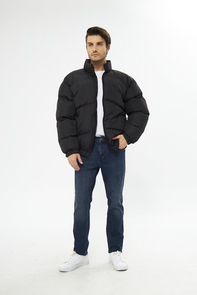 GAREN Unisex Yağmur Rüzgar Geçirmez Çapraz Kesim 7032 Bomber Oversize Mont Ceket Kaban Waterproof MM-153