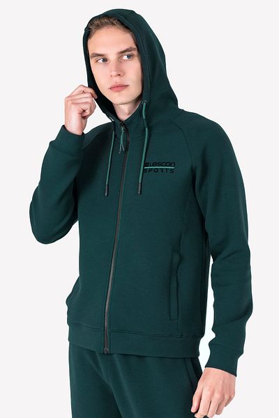 Lescon Men's Zippered Hooded Sweatshirt 23n-1121