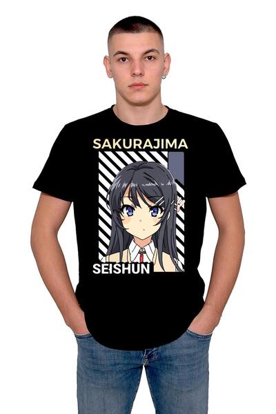 BIGROON تي شيرت أنيمي ساكوراجيما سيشون للجنسين