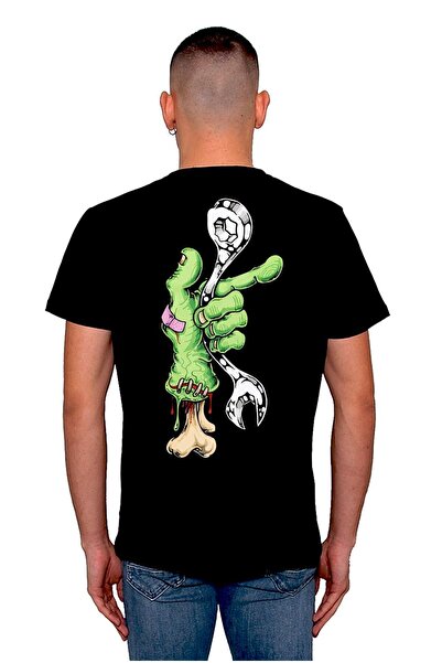 BIGROON Tricou unisex Zombie Engineer Bone Wrench