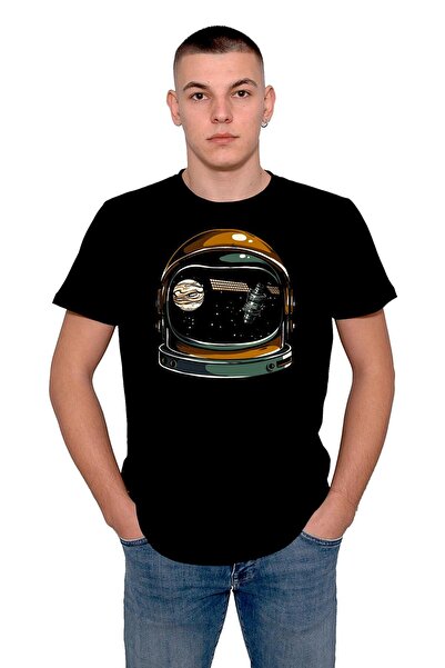 BIGROON Unisex majica astronauta kosmosa - svemir, mesec, galaksija Sa deznom