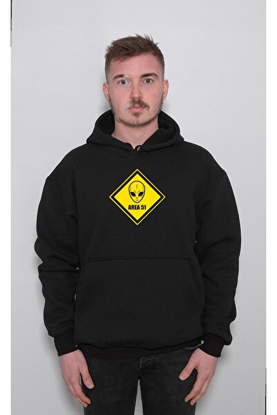 BIGROON Area 51 Unisex majica sa lubanjom - Sa kapuljačom i Zabranjeno ulazak