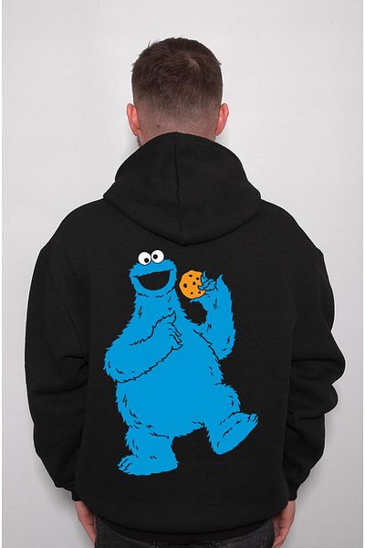 BIGROON Φούτερ Unisex με κουκούλα Sesame Street Cookie - Sesame Street