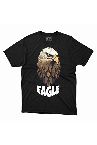 BIGROON Tricou pentru copii Sharp Look Eagle Black Eagle