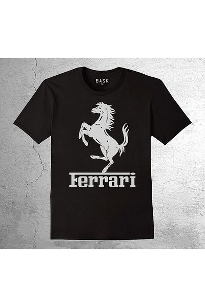 BIGROON Tricou sport pentru copii cu logo Ferrari Speed