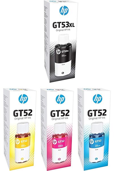 HP GT53XL-GT52 SİYAH & RENKLİ ORİJİNAL MÜREKKEP TAKIMI