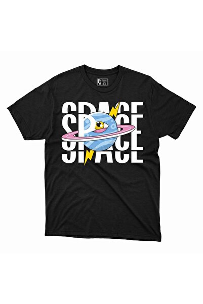 BIGROON Space Space - Tricou pentru copii cu model One Eye Cosmos Planet