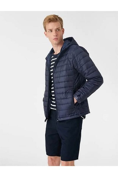 Koton 3wam20155hw Navy Blue 704 Men's Outerwear Jacket