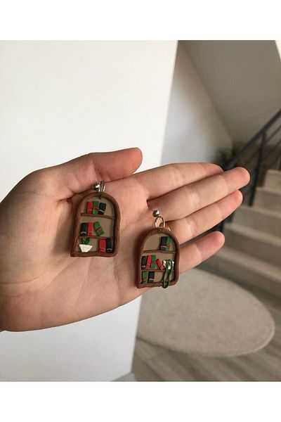 TREND Miyamila Collection Library Themed Polymer Earrings