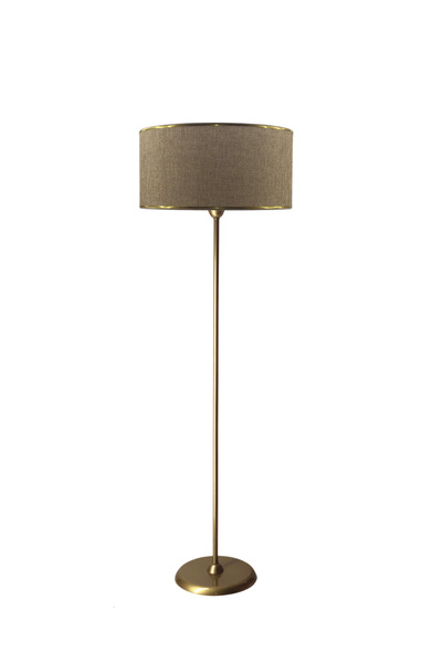 Lampada Rita Eskitme Kaplama Metal Lambader - Hasır Gold Şeritli