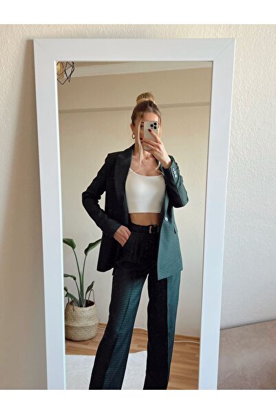 MOCCHI PUMPY PATTERN 2-PIECE JACKET PANTALON WOMEN'S SUIT DRESS (WITHOUT VEST)