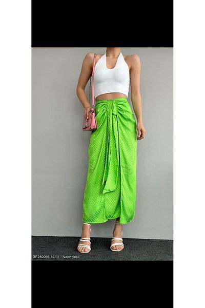 Qu Style تنورة جاكار ساتان