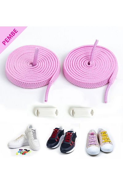 AiryFooT Takbırak Elastic Shoelaces, Smart Laces, New Generation Laces, Pink