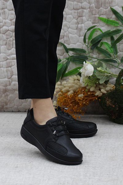 Mehmet Mete 4151 Pantofi de damă Comfort din piele naturală special pentru proeminența osoasă