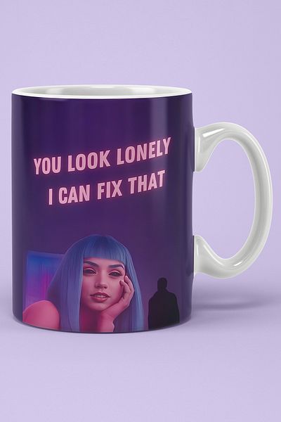 OYART&DESIGN كوب مطبوع عليه عبارة "you Look Lonely I Can Fix That Blade Runner 2049".