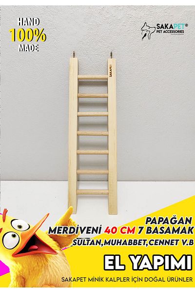 SAKAPET 40 Cm Cockatiel - Lovebird and Budgie, Forpus Ladder