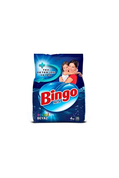 Bingo 4'lü Bingo Matik 4 Kg. Renkli&Beyaz ( toz deterjan )