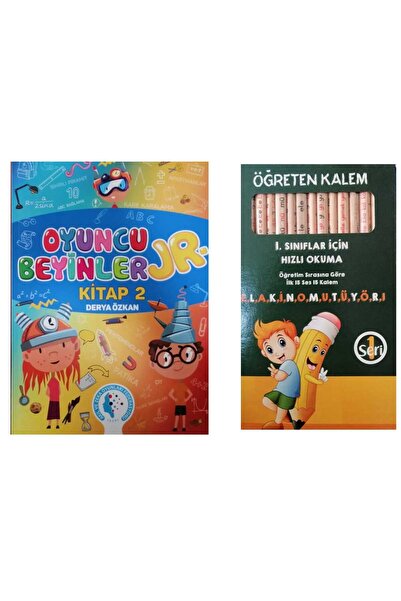 Tazof Oyuncu Beyinler JR. Kitap 2 Akıl Zeka Beceri Oyunları & 1.Sınıf Hızlı Okuma Öğreten Kalem
