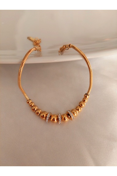 BLUNCHSTORE 316L PURE STEEL BRACELET WITH TOP AND ZIRCON STONE DETAIL