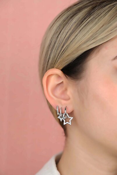 Jack Ferrero ÇELİK exclusive RENK ATMAZ GARANTLİ FATURALI KÜPE