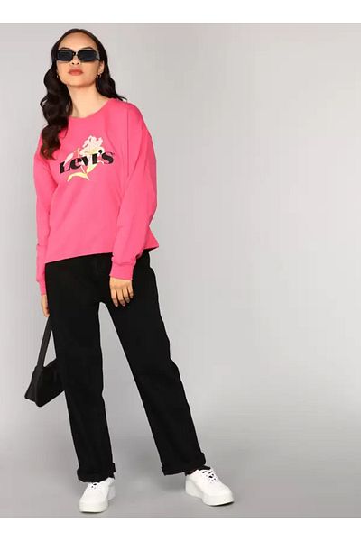 Levi's Red Levis Crew Neck Women's Sweatshirt - 86324-0045