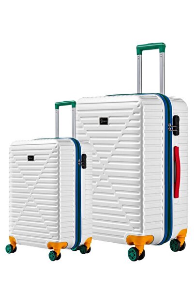 louisiana polo Orta Ve Kabin Boy 2'li Valiz Seti %100 Polikarbon Valiz 4x2 Te...