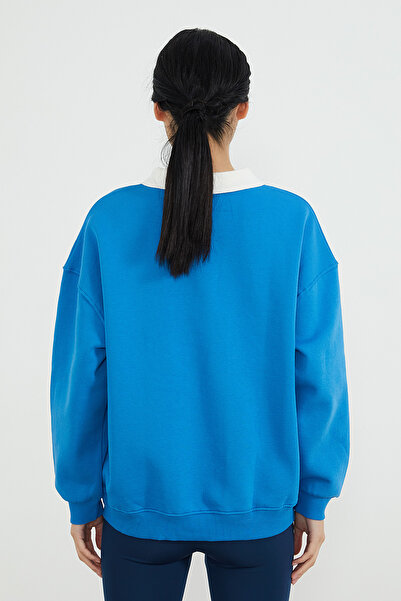 PAULMARK Collar Detail Raised Sweatshirt