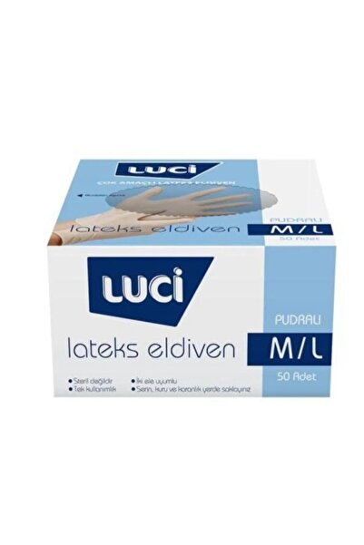 Luci قفازات لاتكس متعددة الأغراض 50 قطعة M/L