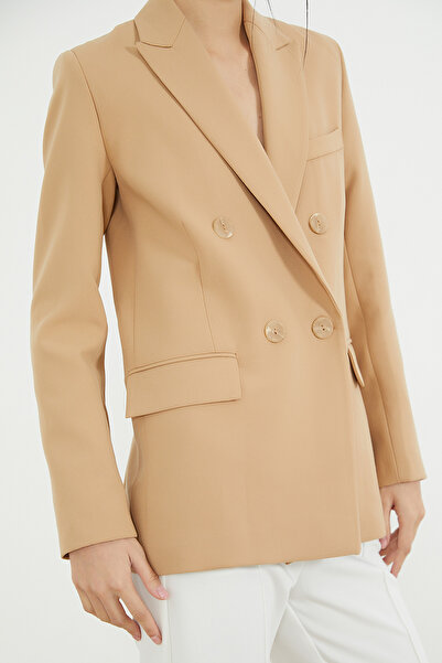 PAULMARK Lined Double Breasted Blazer