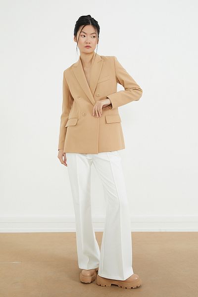 PAULMARK Lined Double Breasted Blazer