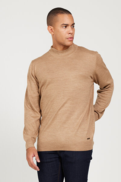 ALTINYILDIZ CLASSICS Мъжки пуловер с поло яка от норка, стандартна кройка и нормална кройка