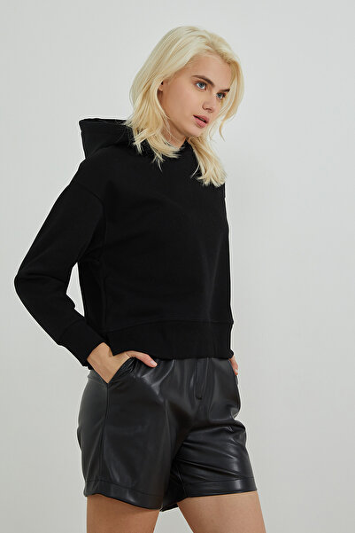 PAULMARK Bluză scurtă de transpirație cu glugă